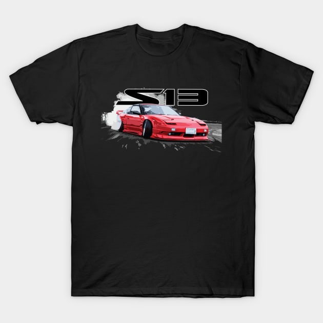 240SX RED S13 drifting T-Shirt by cowtown_cowboy